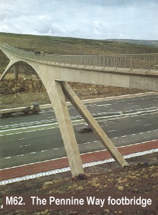 M62. The Pennine Way Footbridge